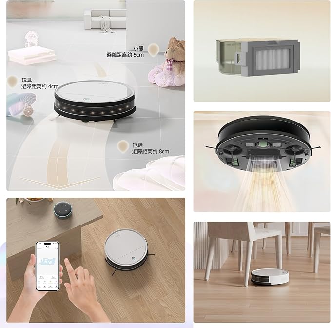 OKP Life Robot Vacuum and Mop K5P Pro 2-in-1, 5000Pa Suction Robot Vacuum Cleaner, Self-Recharging, Wi-Fi/APP/Alexa/Remote Control, Ideal for Hard Floors & Pet Hair