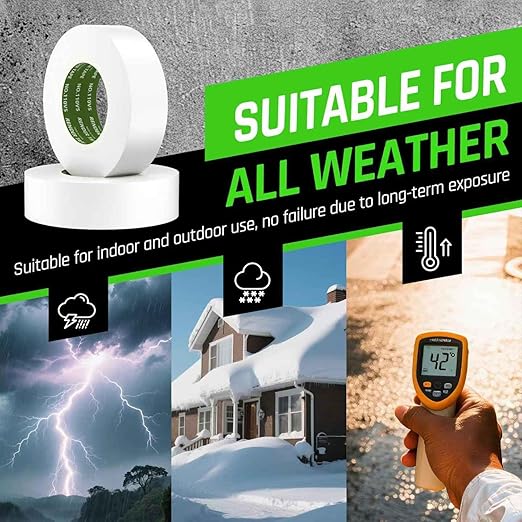 10-Pack White Electrical Tape Waterproof, 3/4 in x 66ft, Industrial Grade UL/CSA Listed High Temp Electrical Tape Electric Super Vinyl