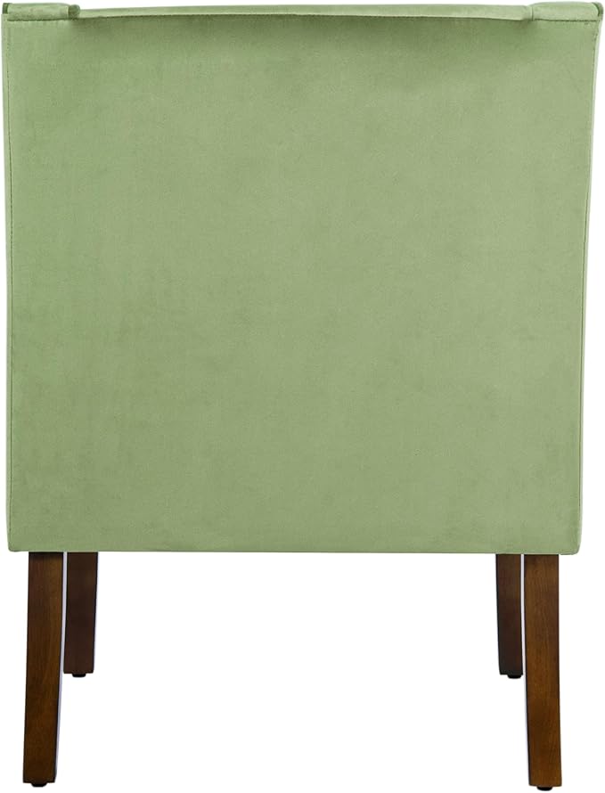 HomePop Velvet Swoop Arm Living-Room-Chairs, Green Velvet