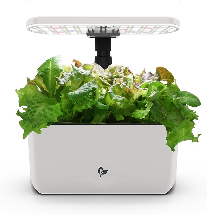 AeroGarden Harvest Lite, Indoor Garden Hydroponic System with LED Grow Light, Holds up to 6 AeroGarden Pods, Cream