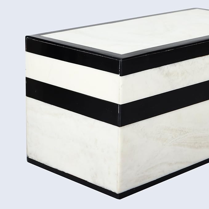 Handicrafts Home Handmade Mono Collection Decorative Jewelry Box Organizer – Keepsakes, Trinkets, and Home Decor – Antique Coffee Table Storage, Memory Box, Farmhouse Style Decor Court, 10x5x5