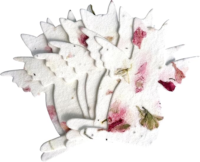24pcs Seed Paper – Pink Plantable Wildflower for Pet Lovers, Pet Owners, Memorials & Other Milestone Celebrations (Pink - Cat)