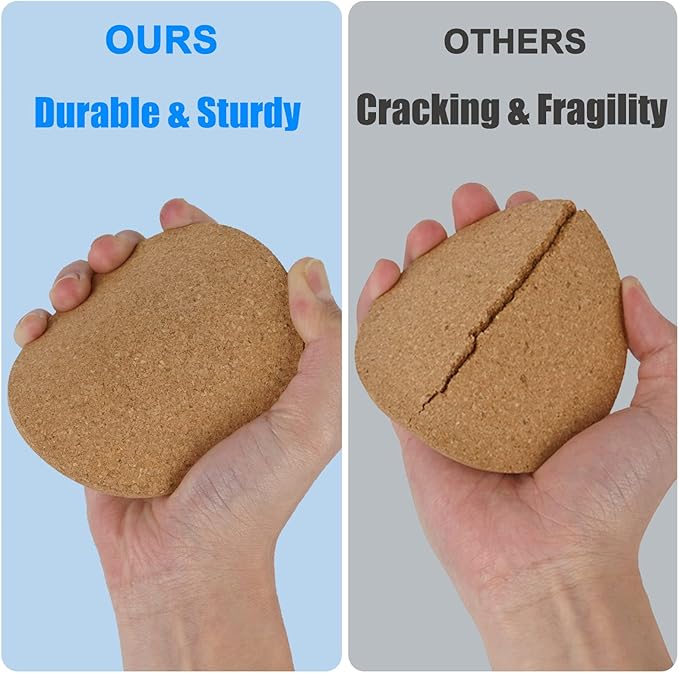 8 Pcs Drink Coasters with Holder, Thicker Cork Coasters for Drinks Absorbent for Coffee Table Wooden Coaster Set Tabletop Protection Cup Mat Bar Kitchen Living Room House Home Decor Housewarming Gift