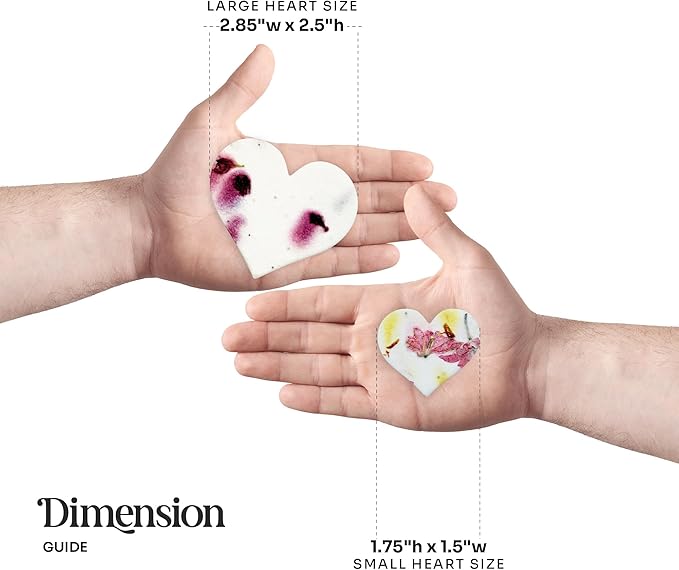 50 pcs Large Seed Paper – Magenta Plantable Wildflower Hearts for Bridal Shower, Wedding Gift, Birthday, Mother's Day & Other Milestone Celebrations