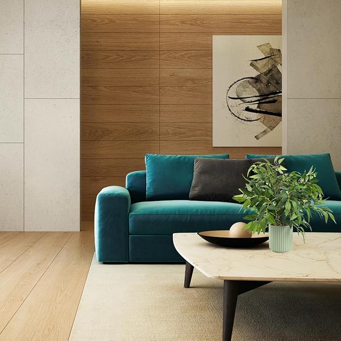 Small Fake Plants 16 Inch Eucalyptus Stems Artificial Plant in Offwhite Leather Woven Planter with Polished River Rocks Evergreen Faux Plant indoor for Home Bathroom Kitchen Decor (WILLOW-GREY)