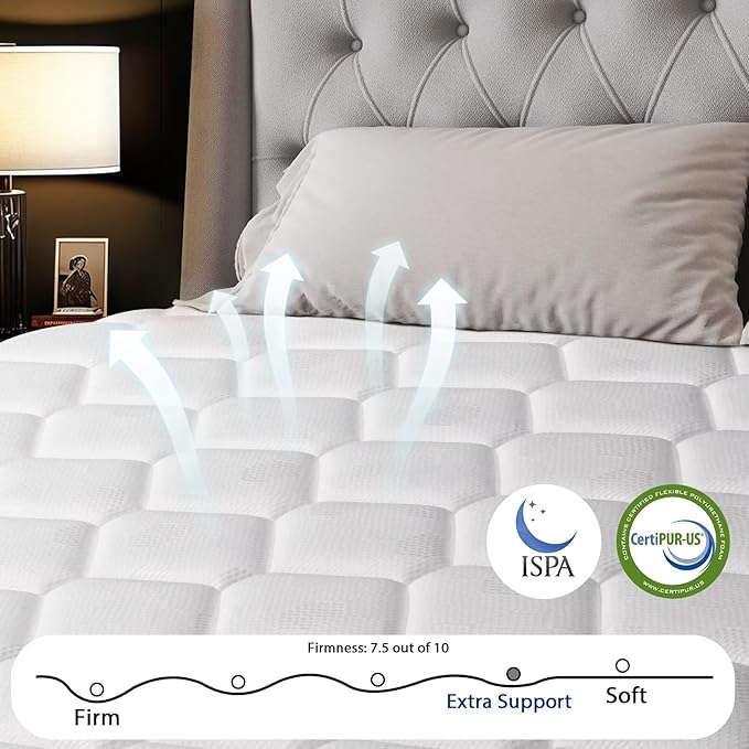 12 Inch Full Hybrid Mattress, Medium Firm with Memory Foam and Zoned Pocket Springs for Enhanced Lumbar Support and Pressure Relief