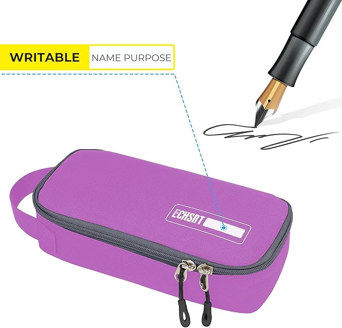 ECHSRT Large Pencil Case, Aesthetic Pen Pouch with Big Capacity, Minimalist Portable Stationery Bag with Handle for Office Organizer Aesthetic Pencil Cases