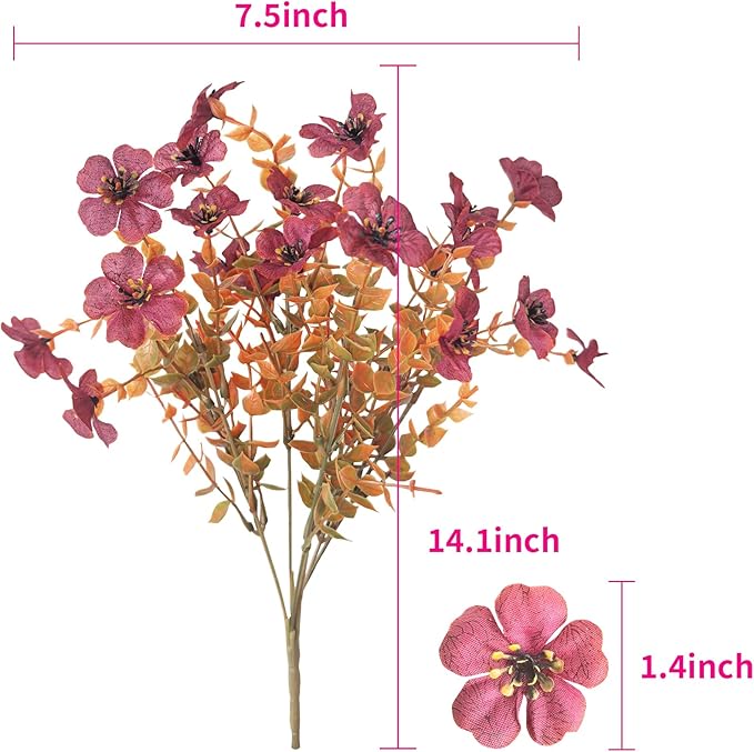 Artificial Mums for Outdoors Garden Home Fall Decor uv Resistant Outdoor Faux Plants Indoor Plastic Fake Plants Greenery Boxwood Porch Patio Fake Mums Flowers 12 Bundles Yard Decorations