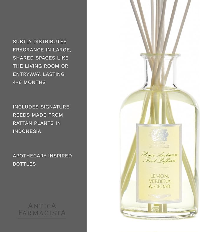 Antica Farmacista Home Ambiance Diffuser,Verbena and Cedar,16.9 Fl Oz