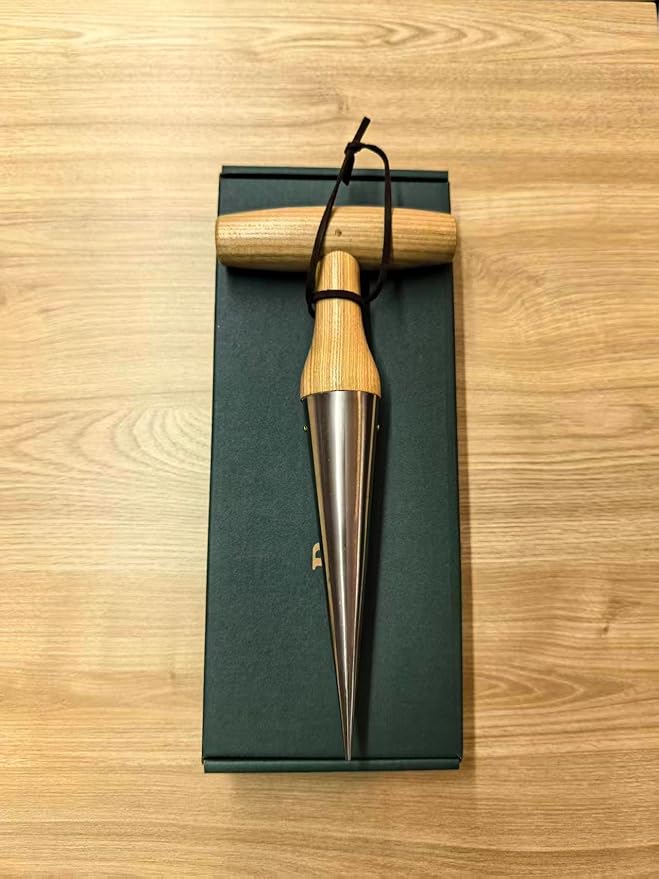Berry&Bird Hand Dibber – Precision Wood Handle Garden Hole Punch Dibbler Tool for Planting Seeds & Bulbs with 6'' Measuring Scale, Bulb Planter for Planting Flowers Tulips Daffodils Dahlias
