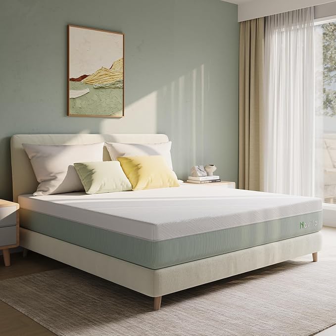 Novilla Twin Mattress,10 Inch Gel Memory Foam Mattress for Suppotive &Pressure Relieving, Medium Firm Feel in a Box,Bliss