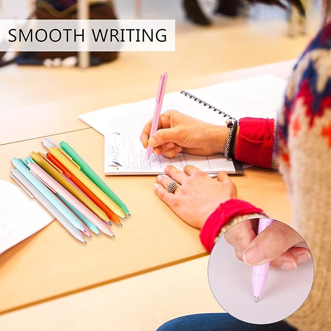 WY WENYUAN Cute Fine Point Smooth Writing Pen - Personalized Ballpoint Bulk, Flair Colorful, Black Ink 1.0 mm Journaling, Glitter Office Supplies for Women & Men, Note Taking