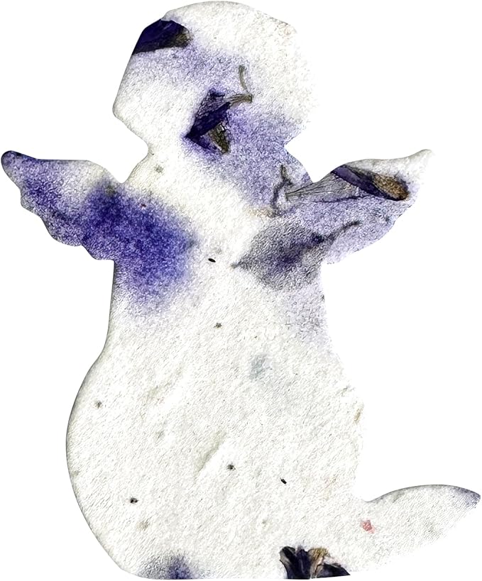 24pcs Seed Paper – Pink Plantable Wildflower for Pet Lovers, Pet Owners, Memorials & Other Milestone Celebrations (Purple - Dog)