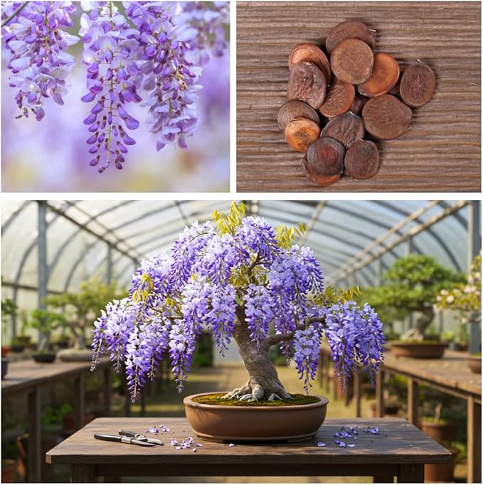 Chinese Wisteria Bonsai Tree Seedling for Planting - 1 Year Old Well Rooted Seedling