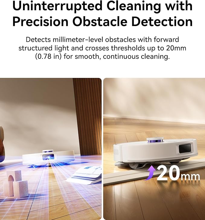 NARWAL Freo S Robot Vacuum and Mop Combo, 8000Pa Suction, 180 Days Hands Free, Self-Emptying Base, LDS Navigation, Obstacle Avoidance, Robot Vacuum Cleaner for Pet Hair & Hard Floors