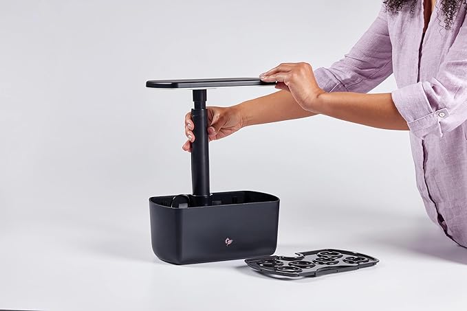 AeroGarden Harvest Lite, Indoor Garden Hydroponic System with LED Grow Light, Holds up to 6 AeroGarden Pods, Black