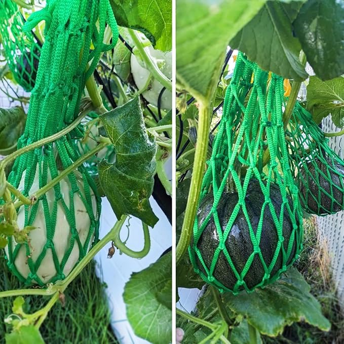 Belit 10 Pack Melon Hammock net Bag to Prevent Falling,Perfect for Growing Cantaloupe Pumpkin Watermelon in Vertical Garden Green