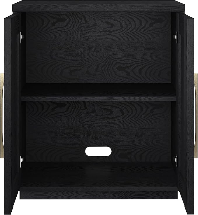 Henn&Hart Tillman Accent Cabinet, 28" Wide, Black