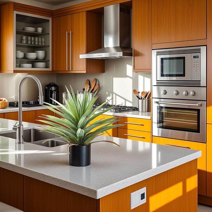 20” Artificial Agave Plant in Pot Lifelike Faux Bonsai for Home Decor (Green, Indoor & Outdoor)