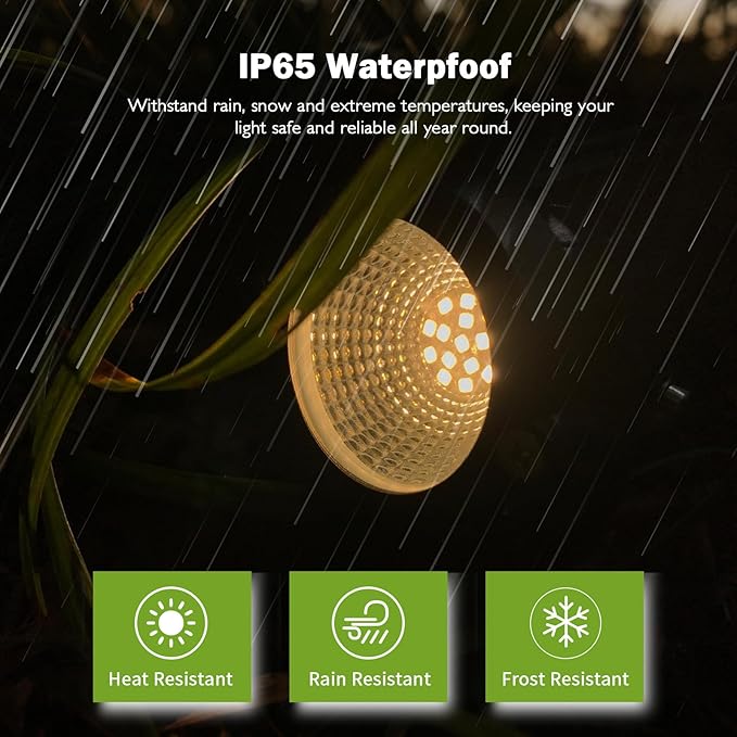 Outdoor Spotlight Warm White 2700K, 10W LED Spot Lights Outdoor for Yard Garden Tree, 120V Plug in Landscape Lighting with IP65 Waterproof for Halloween Christmas Decor, 4 Pack