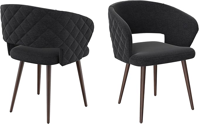 Ottomanson Dining Chair, Set of 2, Palermos Black