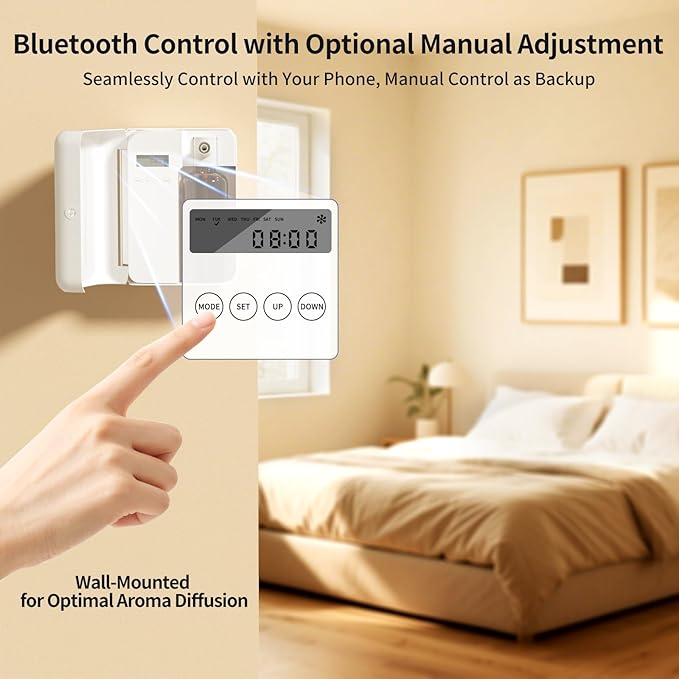 Smart Scent Air Machine with 500ML Capacity, Waterless Cold Air Diffuser for Home & Commercial Use, Covers up to 2500 Sq.Ft, Includes 160ML LUNEVIA Aromatherapy Oil