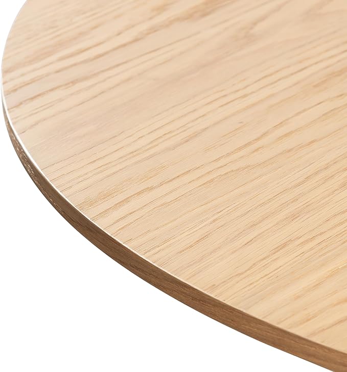 Casaphoria 52" Dining Table, Modern Kitchen Table for 4-6, Farmhouse Style with Round Top & Wicker Base, Easy Assembly for Living Room, Kitchen, Natural Wood