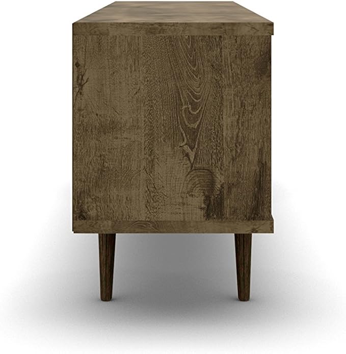 Manhattan Comfort Liberty Mid Century Modern TV Stand for Televisions up to 60 Inches, Bedroom and Living Room Entertainment Center with Storage, Shelves, and Cabinet, 201AMC: 62.99 Inch, Rustic Brown