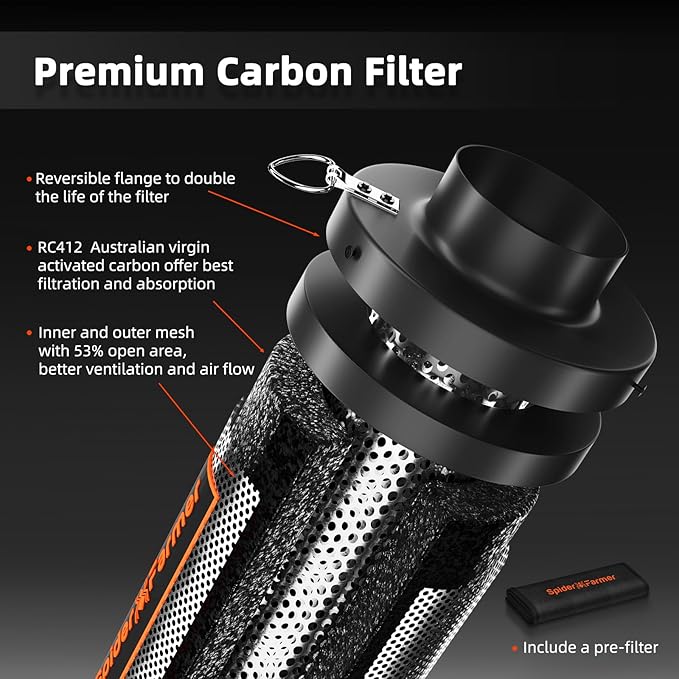 Spider Farmer G3000 Grow Tent Kit Complete 3x3x6ft, 300W Dimmable Bar Style LED Grow Lights 36"x36"x70" Tent Kit 4" Ventilation System with GGS Smart Controller 2025