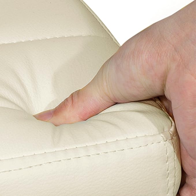 Yaheetech Bar Stools Set of 2, PU Leather Adjustable Swivel Barstools, Hydraulic Kitchen Counter Height Bar Chairs with Armrest and Back for Bar, Kitchen, Dining Room, Beige