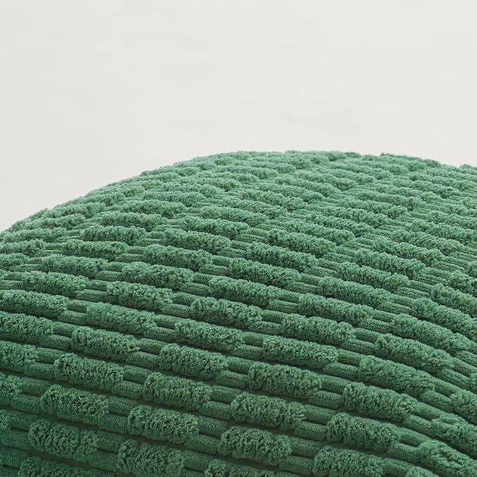 Fancy Homi 2 Packs Emerald Green Decorative Throw Pillow Covers 20x20 Inch for Living Room Couch Bed Sofa, Christmas Home Decor, Soft Striped Corduroy Square Cushion Case