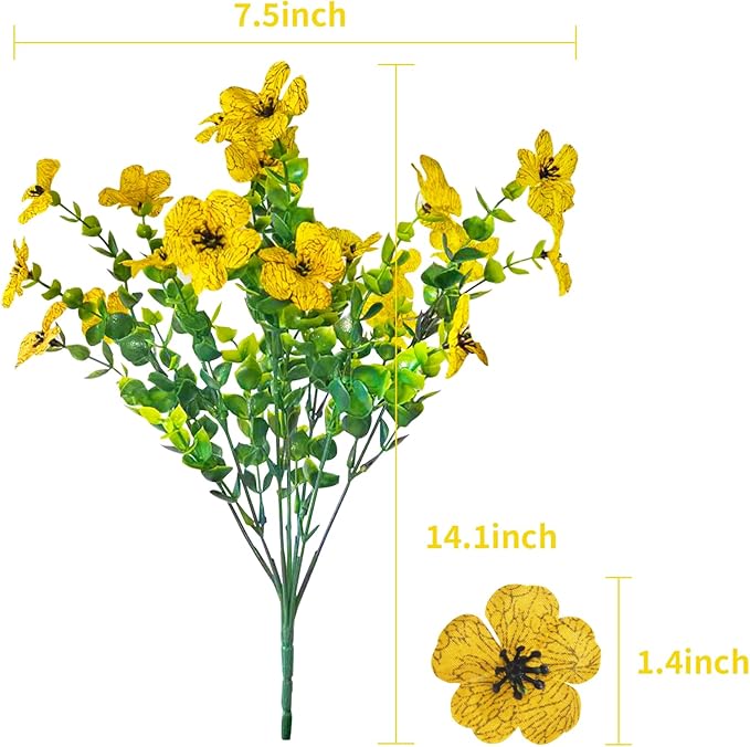 Artificial Mums for Outdoors Garden Home Fall Decor uv Resistant Outdoor Faux Plants Indoor Plastic Fake Plants Greenery Boxwood Porch Patio Fake Mums Flowers 12 Bundles Yard Decorations