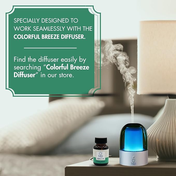 G's Breeze Green Apple Diffuser Oil Refill - Scent of Crisp Apple Fruit - Transform Any Space with Invigorating Fragrance – Ideal for Home & Office – Long-Lasting Freshness Aroma - 60 ML