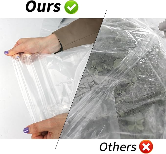 10' x 26' Greenhouse Plastic Film Sheeting Cover 6 Mil Thickness, Clear Greenhouse Cover Polyethylene Plastic UV Resistant Anti-drip, Anti-Fog for Farms, Agriculture, Garden, Farm Plastic Cover