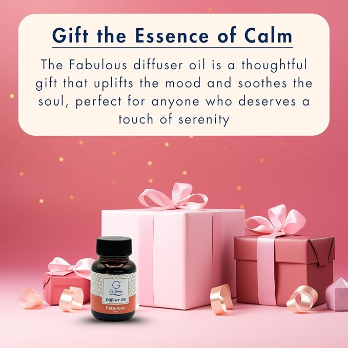 G's Breeze Fabulous Diffuser Oil Refill - Luxurious, Floral & Fruity Essence - Long-Lasting Fresh Scent - Elegant & Portable, Sophisticated Aroma - Warm Fragrance for Home and Office - 60 ML