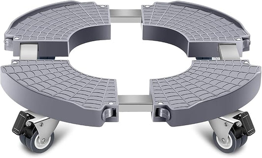 Sanyi Plant Caddy with Wheels, Adjustable 15-21 inch, Heavy Duty, Rolling Plant Stand, Outdoor Use