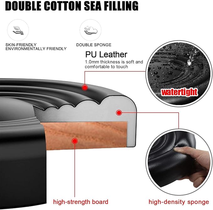 QiCheng&LYS Round Office Stool - Adjustable Height Sit Stand Stool, 360 Swivel, for Office, Home, Kitchen - Black with Backrest