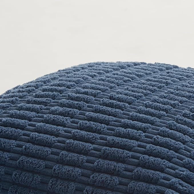 Fancy Homi 2 Packs Dusty Blue 26x26 Pillow Covers, Euro Pillow Covers with Stripe Pattern, Big Throw Pillow Covers for Couch Bedroom 66x66 cm