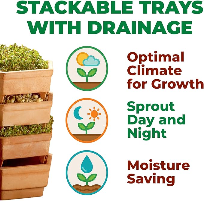 GEO Terradisiena 4-Tier Terracotta Sprouter