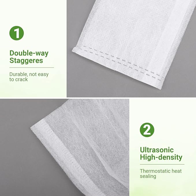 GREANER 200 PCS Nursery Bags, 5.5"x6.3" Non-Woven Fabric Seedling Bags Biodegradable for Home Garden Supply, Tree, Flower, Vegetable, Nursery Pots Container Plants Pouch