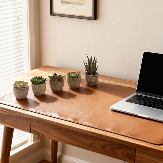 Set of 5 Artificial Succulent Plants in Pots - Lifelike Fake Succulents for Desk Decor, Low-Maintenance Home & Office Decor Gift