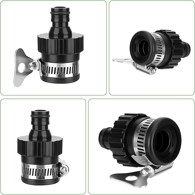 Faucet Connector for Portable Cordless Pressure Washer Use, Faucet Water Providing Way of Car Floor Wall Fence Cleaning(Note: for Pipe Diameter:0.4 Inch Use Only)