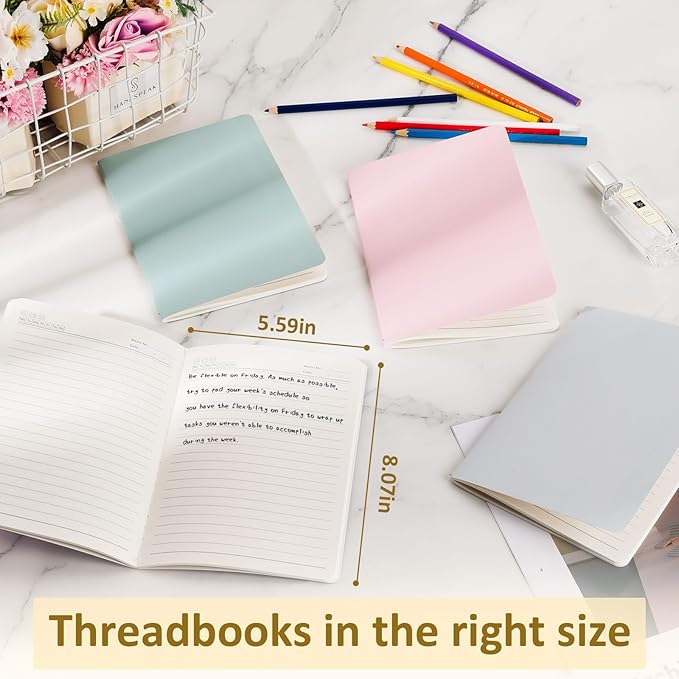 Ddaowanx 24 Pack Colorful Lined Notebooks, Journals in Bulk, 72 Pages, 36 Sheets,8.3x5.5 Inch, A5 Size, Travel Writing Notebooks Journal for Office School Supplie(Lined-24pack, 8 Colors)