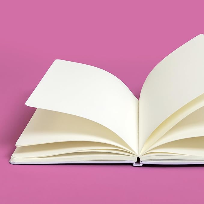 PAPERAGE Blank Journal Notebook, (Lavender), 160 Pages, Medium 5.6 in x 8 in - 100 GSM Thick Paper – Hardcover Journaling Notebook for Work, School, Note Taking or Sketching