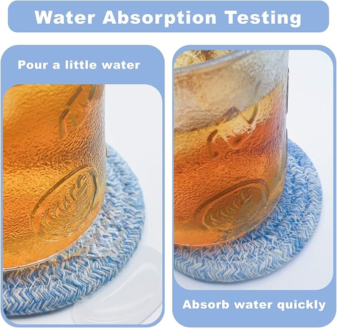 8 Pcs Drink Coasters, Coasters for Coffee Table, Coasters for Drinks Absorbent, Coaster Set 4 - Color Cup Coasters, Coasters for Wooden Table, Living Room Decor, Suitable for Kinds of Cups