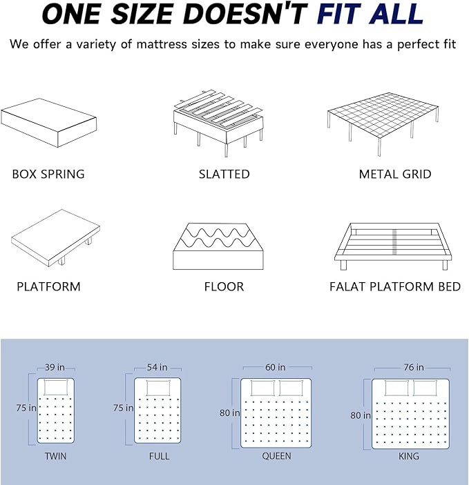 Queen Size Mattress in a Box 14 Inch Hybrid Mattress [Enhanced Stability], Medium Firm Feel with Memory Foam and Pocket Springs, Reinforced Edge Support