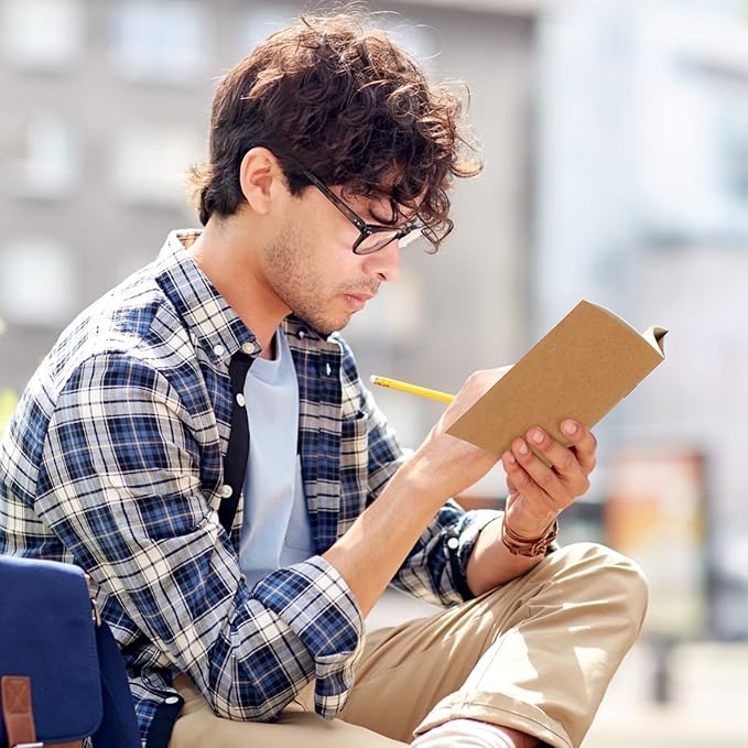 Thenshop 150 Pack Mini Notebooks Bulk Small Notepad Unlined Journals Pocket Blank Sketchbooks Kids Students Gifts Back to School Supplies 4 x 4 Inch 24 Sheets(Kraft)