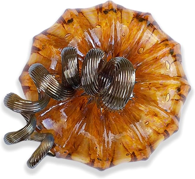 Luke Adams Glass | Handmade Glass Pumpkins | Handmade Table Top Home Decor (Squat, Harvest)