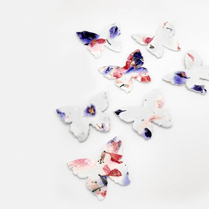 50 pcs Small Seed Paper – Pink and Purple Plantable Wildflower Butterfly for Bridal Shower, Wedding Gift, Birthday, Mother's Day & Other Milestone Celebrations