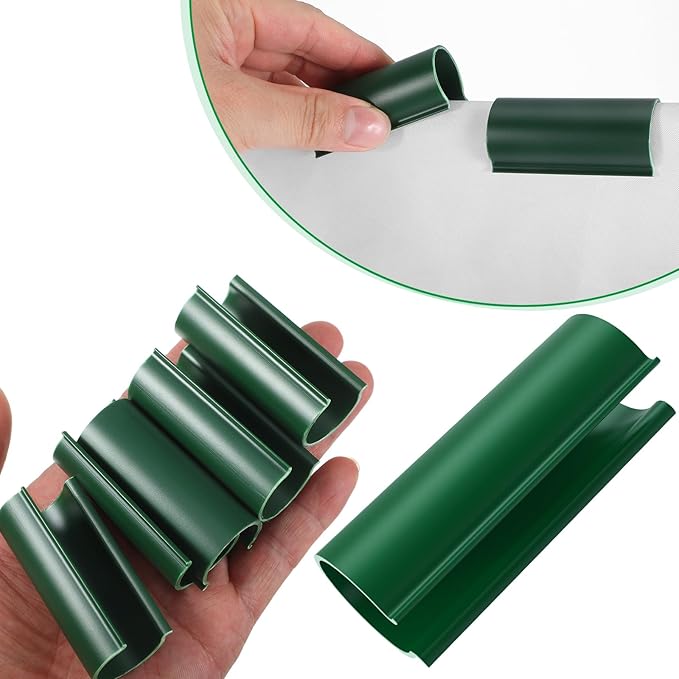 Jetec 16 Pcs PVC Pipe Clamps Greenhouses Strap Clips 2.4 Inches Long Summer PVC Water Pipe Clamps Strap Clips for Woodworking(for 3/4 Inch PVC Pipe,Green)